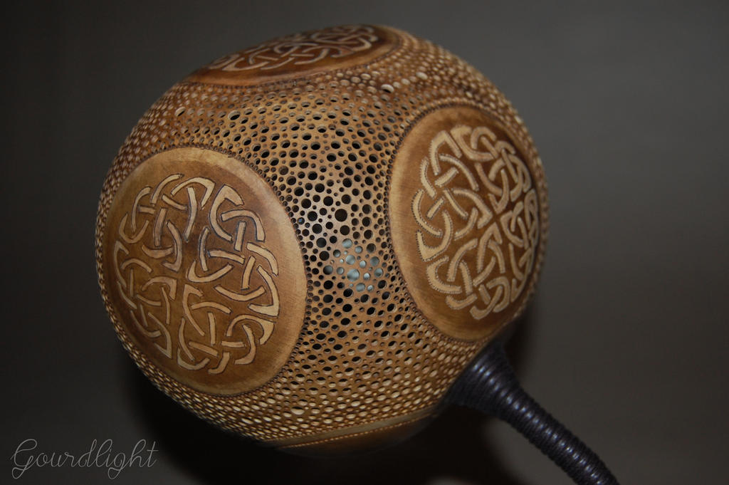 Handcrafted gourd lamp -Table lamp VII- Gourdlight by gourdlight