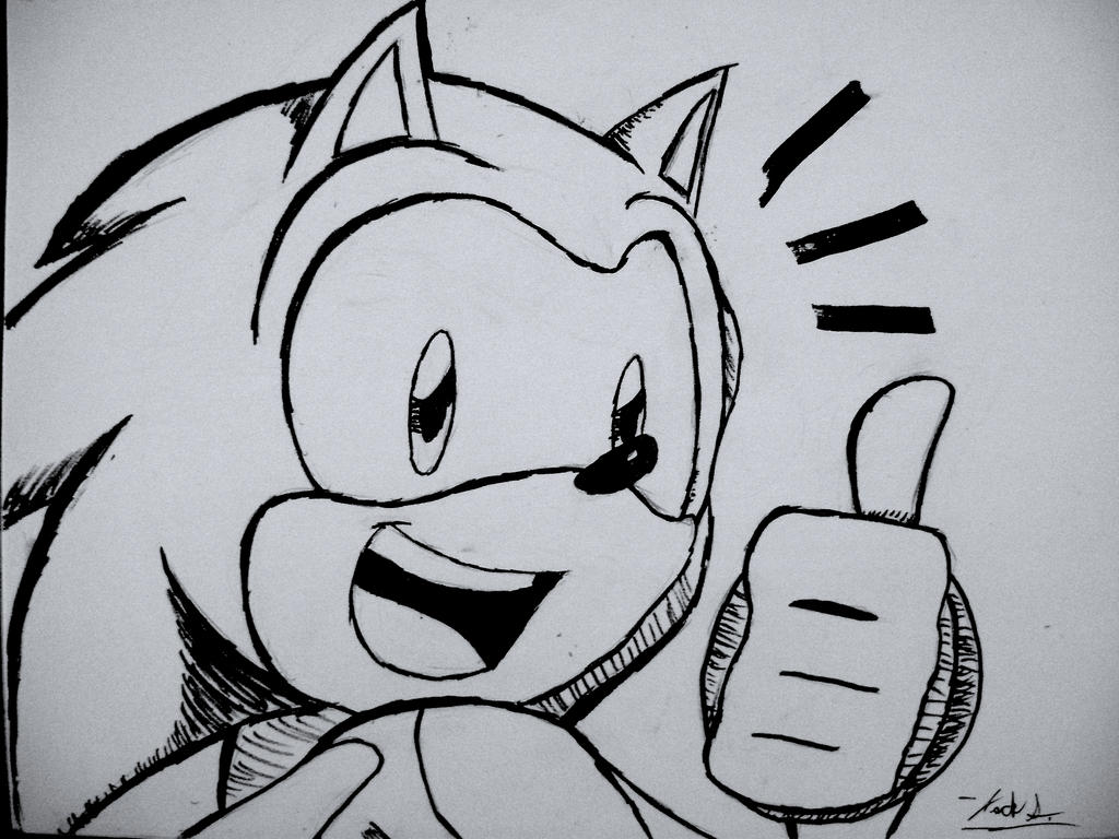 sonic_approves___lineart__by_thecunningc