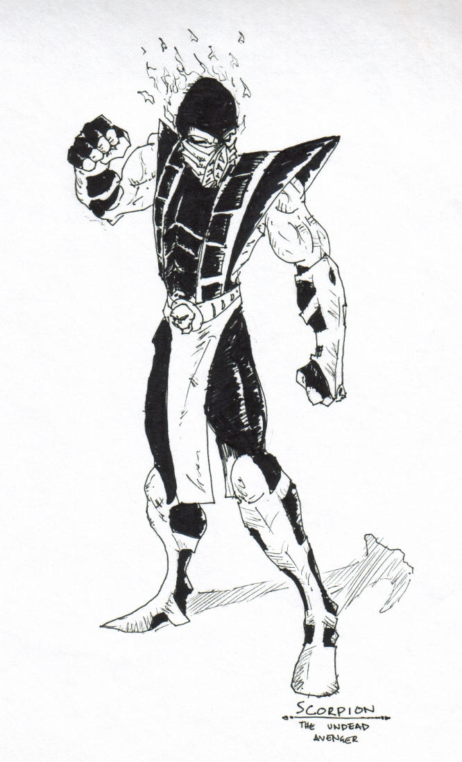 mortal kombat scorpion drawings. Mortal Kombat#39;s Scorpion by