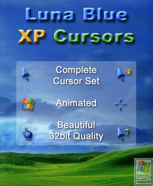 Luna Blue   XP Cursors Koleksi cursor cantik