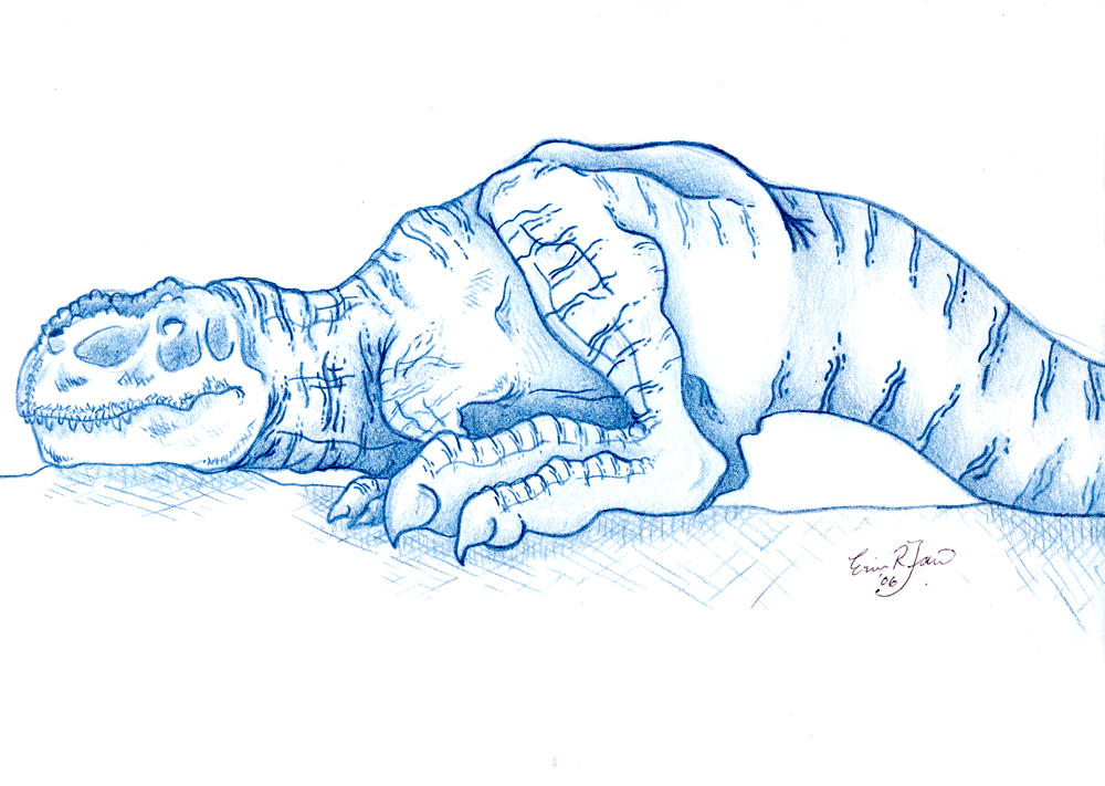 Sleeping_Tyrannosaurus_Rex_by_Mountainee