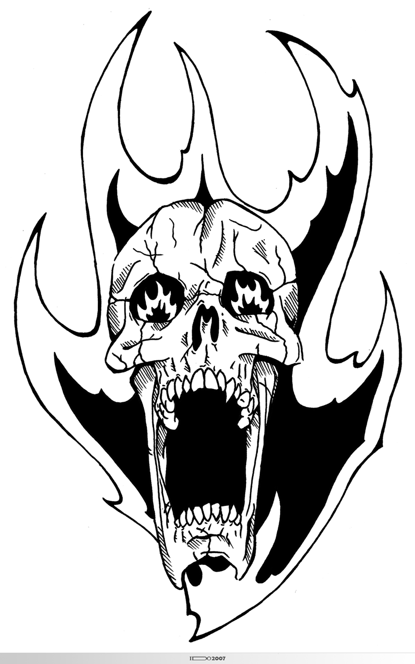 Flaming Skull by Unholy-God on DeviantArt