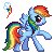 MLP icon - Rainbow Dash by Umberon9