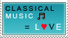 Classical Music Equals Love Animated Stamp by cupcakekitten20