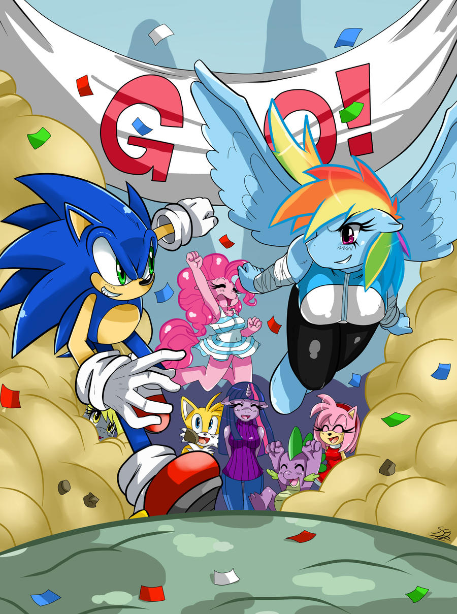 Sonic And Rainbow Dash Logo