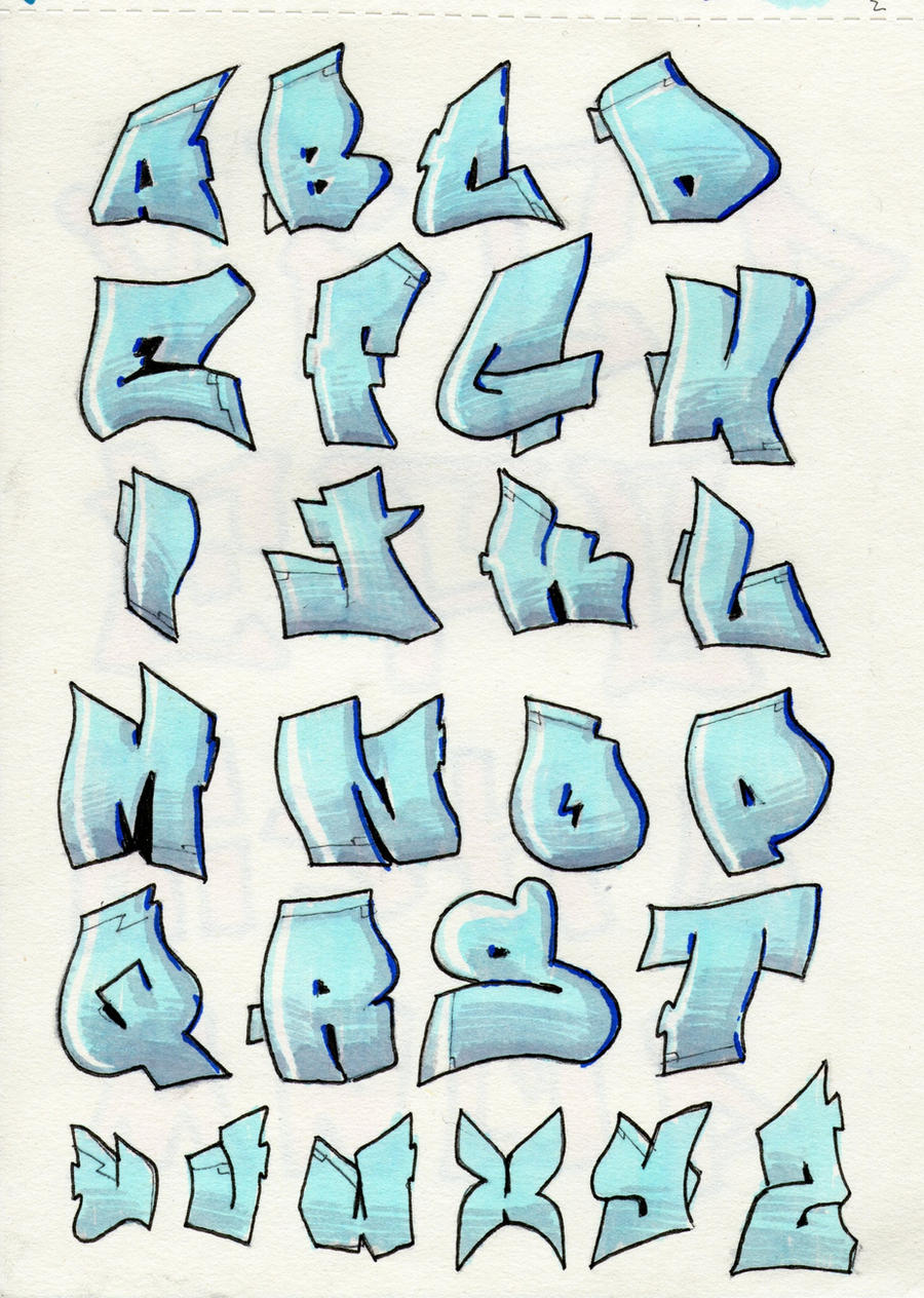 Graffiti Bubble Letters Alphabet A Z Design Traffic Club