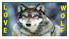 Stamp I love wolf by kailor