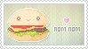 Stamp: Hamburger Nom Nom by apparate