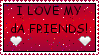 I Love My Friends Stamp by Sugaree33-Art