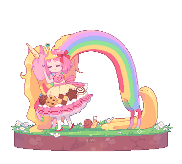 Pixel Princess Bubblegum and Lady Rainicorn by DAV-19