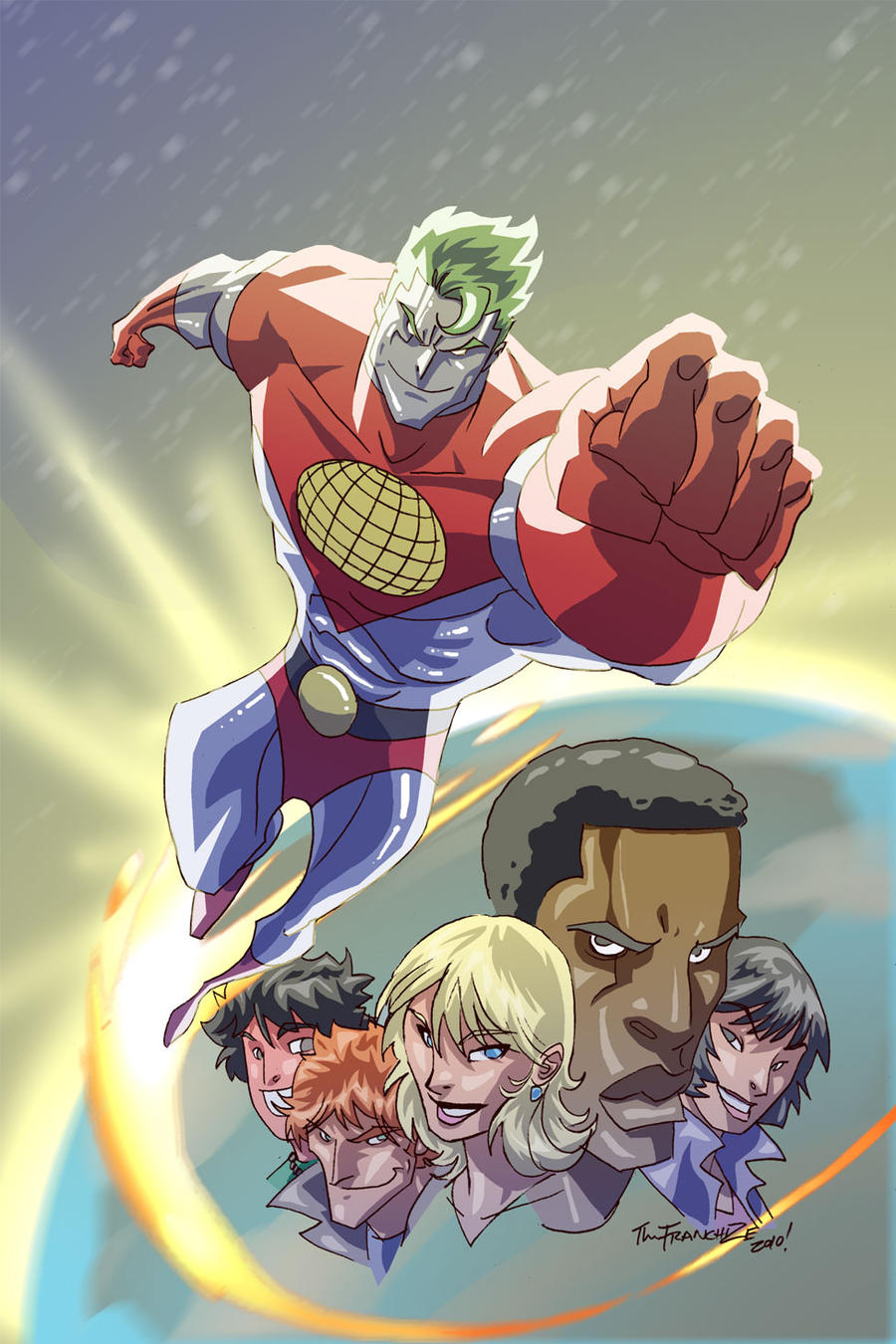 Captain Planet and the Planeteers // pencils, inks and colors by Jerry