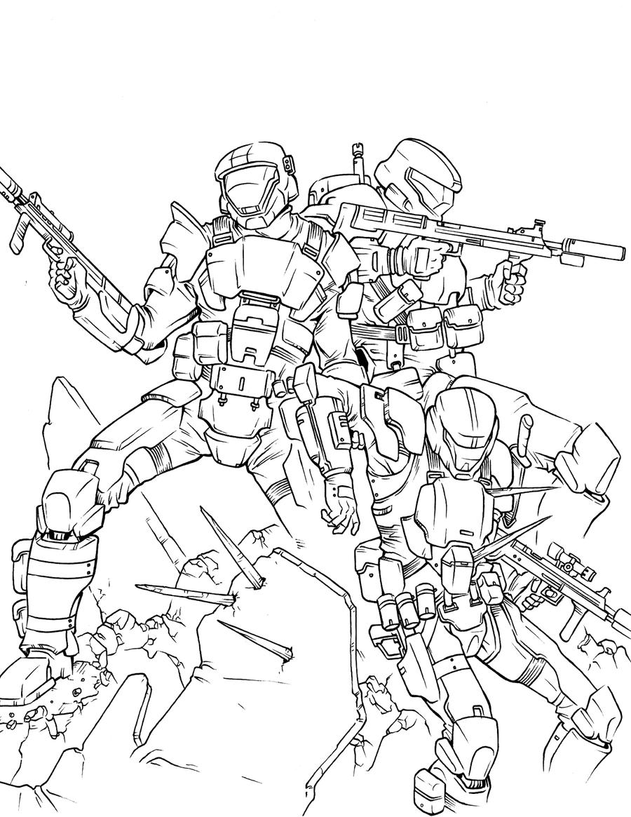 coloring pages halo 3 - photo #11