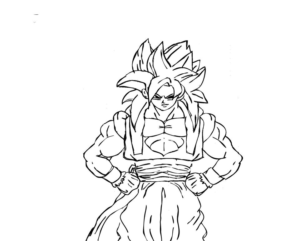 Dibujos De Dragon Ball Z Para Colorear Goku Fase 4 Mewarnai Gambar