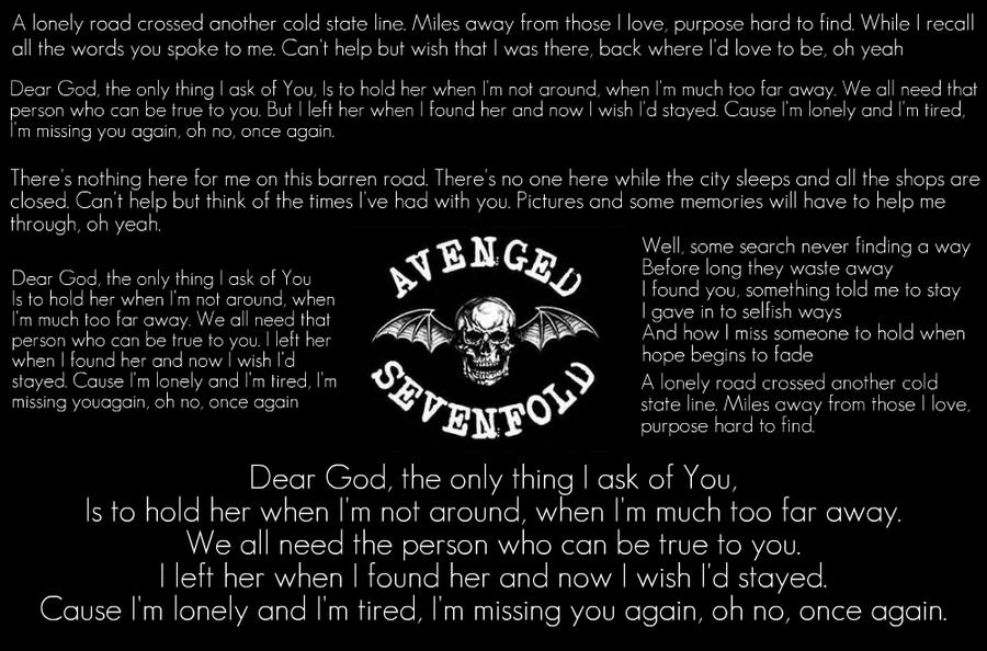 Kata Kata Cinta Mutiara Chords Gitar Dear God Avenged Sevenfold